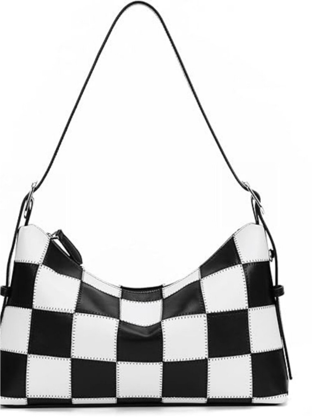 Black & White Checker Shoulder Bag